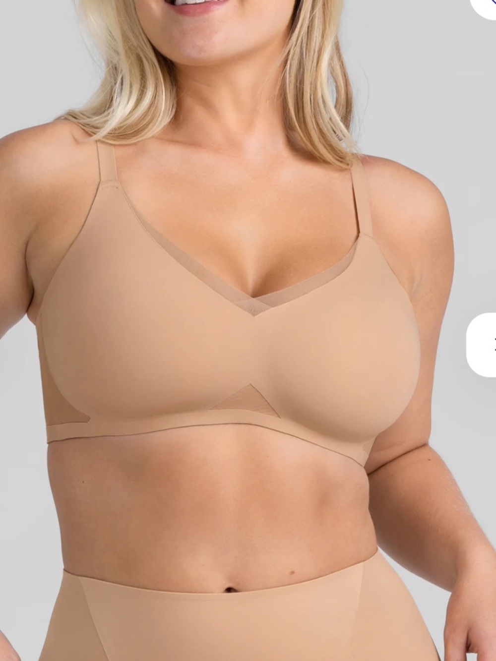 Honeylove CrossOver Seamless Nude Wireless Bra, Size XL 38D-DD